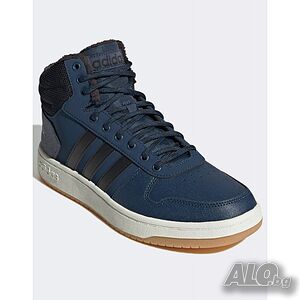 Мъжки зимни обувки ADIDAS Hoops 2.0 Mid Shoes Navy