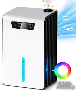 НОВ Ofottofo 2 в 1 влагоуловител и овлажнител 3,2 л резервоар, 1л. на ден, LED, тих