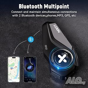 НОВ LEXIN G1 водоустойчиви bluetooth / безжични слушалки за каска, мотоциклет, 2 типа микрофони