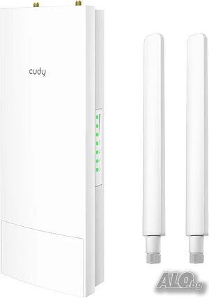 НОВ Безжичен външен рутер Cudy LT400 Outdoor, N300, 4G LTE, 2.4 GHz, 300 Mbps