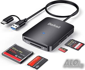 Четец на карти Beikell USB 3.0 B6316 Съвместим с Windows, Mac, Linux