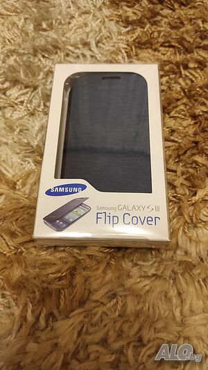 Samsung Flip Cover - оригинален калъф за Samsung Galaxy S3 i9300 (тъмносин)