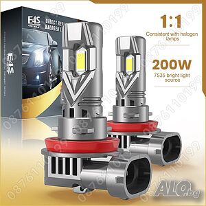 2 БРОЯ LED Диодни крушки H11 200W 9-32V +300%