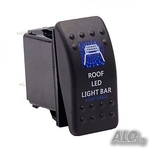 Копче Бутон За Вграждане LED Лед Бар Халоген 12-24V ROOF LED LIGHT BAR