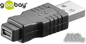 Aдапатер USB A/M to USB Mini/F/B GOOBAY, нови