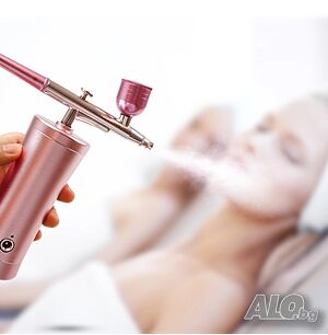 Мини кислороден спрей за кислородна мезотерапия Airbrush Pink