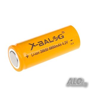 Акумулаторна батерия X-BALOG тип 26650 8800mAh 3.7V FLAT TOP