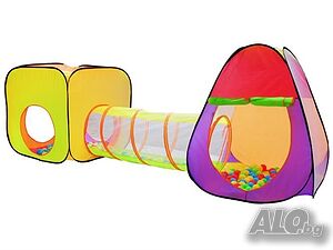 Детска Палатка - Иглу + Тунел + 200 Топки - Domsis