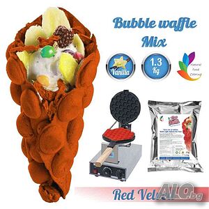 Суха смес за ЧЕРВЕНА гофрета * Смес за RED Velvet Bubble Waffle