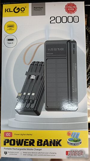 Соларно зарядно, соларна батерия,Power Bank 10000mAh,20000mAh за телефон, таблет, камери с LED фенер