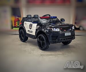 НОВО! Акумулаторен джип RANGE ROVER POLICE с сигнални светлини, 12V,USB