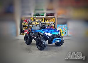 ТОП ЦЕНА! НОВО! Акумулаторен джип Fast UTV BLUE с 12V батерия,USB, дистанционно, МЕТАЛИК