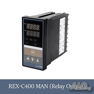 Термоконтролер REX C400 на 220V, терморегулатор -199 до 1372° C, Изход реле NO + NC, датчици K, J, P..