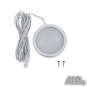 LED лампа, 2.5W, DC12, 6000K, студенобяла, метален корпус