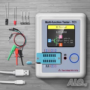 Мултифункционален тестер за транзистори, кондензатори, резистори и др.