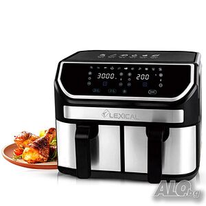 Двоен фритюрник с горещ въздух с тъч скрийн Lexical Airfryer LAF-3080