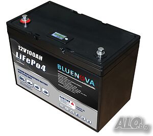 Литиево-Йонен Фосфатен Акумулатор 100AH - 12V BlueNova Lifepo4 Smart Bluetooth BMS