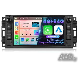 Мултимедия, Двоен дин, за Chevrolet, Навигация, Android, CHRYSLER, JEEP, Grand cherokee, DODGE, 2+64