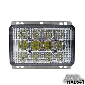 ЛЕД Диоден Халоген LED Фар - 5100lm 16.5cm 60W PRO - Късa/Дълга Светлина - John Deere с метални план..