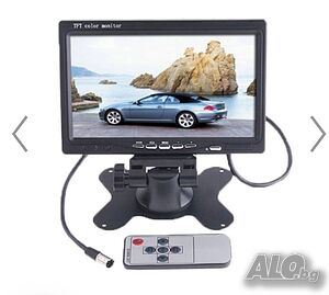 Монитор за кола с 7 инча LCD дисплей, HD 800 x 480 p и 2 AV изхода PK LCD2