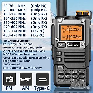 Радиостанция QUANSHENG UV-K5 (8) 5W 50-600MHz подобрен дизайн