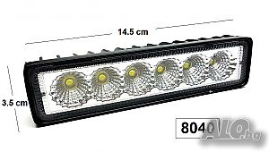 ЛЕД Бар с 6 мощни диода 18 w - 12/24v