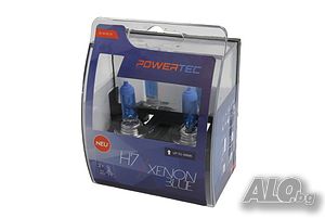 H7 Powertec Xenon Blue 55W / Кушки Х7 55В Пауартек 5000 К