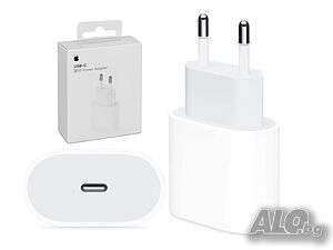 Оригинално Зарядно Iphone MHJ3ЗМ/А, USB-C, 20W, Power Adapter, Бялype-C