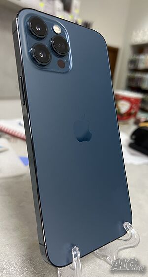 Apple iPhone 12 Pro max 128GB, Pacific Blue, Като нов!