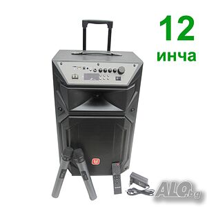 12 инча Караоке тонколона с микрофон дървена кутия, блутут, USB, FM тунер