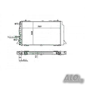 Воден радиатор AUDI № hk1205