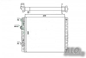 Воден радиатор SEAT AROSA I 1997-2003, AROSA II, VOLKSWAGEN LUPO I, POLO V, LUPO II,POLO IV № hk1162