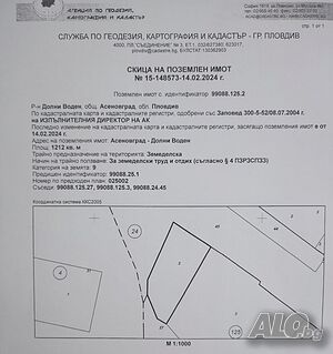 Спешно продавам парцел Долни воден 1212 кв.м.