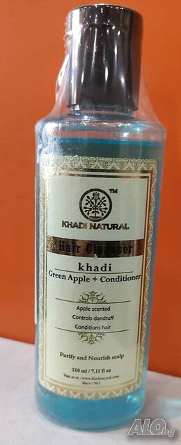 Khadi Green Apple & Conditioner Shampoo / Кади Билков Шампоан и Балсам Със Зелена ябълка 210мл