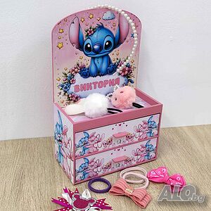 Кутия за бижута и аксесоари за коса Stich