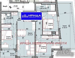 Просторен тристаен апартамент в Подуяне с тераса 30 кв.м.