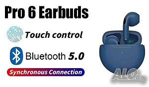 Безжични Bluetooth 5.0 PRO6 TWS слушалки