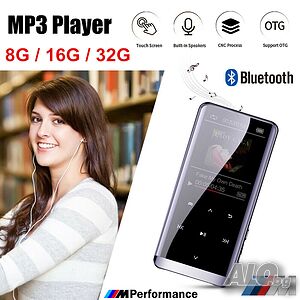 Нов Bluetooth MP3 плейър HIFI мп3 player музика MP4 Media FM радио Рекордер микрофон LCD екран 8GB