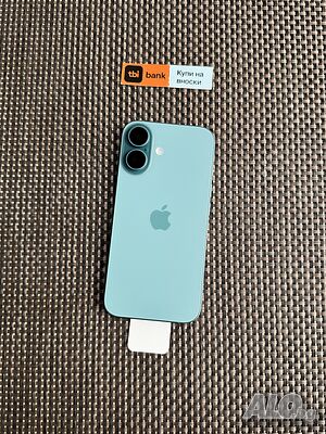 ⚠️ 256GB❗️НОВ❗️iPhone 16 Лизинг от 57лв/мес / Teal / зелен ГАРАНЦИЯ