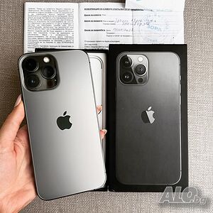 НОВ❗️ 100% Батерия❗️ iPhone 13 Pro MAX ❗️лизинг от 60лв/м ❗️Graphite Гаранция❗️ 128гб