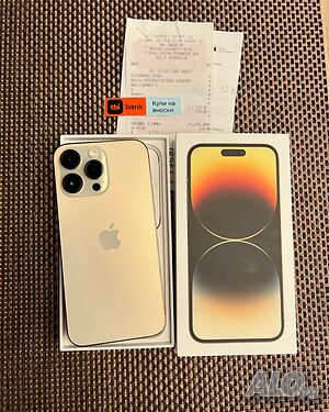 НОВ❗️ГАРАНЦИЯ❗️iPhone 14 Pro Max ❗️лизинг от 68лв/м ❗️ Gold ❗️ 128гб златен