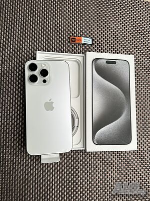 НОВ❗️ Гаранция❗️ iPhone 15 Pro Max ❗️ Лизинг от 80лв/м ❗️ White Titanium / 256Gb