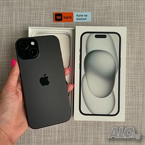 НОВ! iPhone 15 Лизинг от 52лв/м / Black / 128гб ГАРАНЦИЯ! Черен