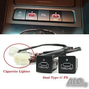 Бързо зарядно за кола с USB QC3.0 за VW Golf 6, Jetta 5, Scirocco голф 6 usb