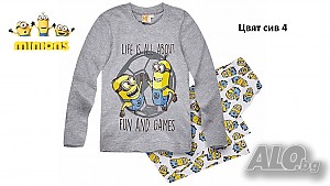 Нова цена! Детска пижама д. р. Minions за 6 и 8 г. - М2