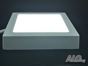 Квадратно LED осветително тяло 18W, външен монтаж, студена бяла светлина 6500К