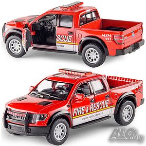 Ford F150 SVT Raptor SuperCrew 2013 FIRE RESCUE мащабен модел 1:46 KiNSMART