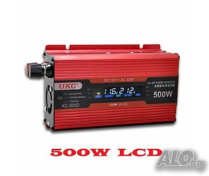 Инвертор на напрежение UKC KC-500D, 12V - 220V, 500W, LCD