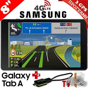 Таблет Samsung SM-T295 Galaxy Tab A 8inch 32GB LTE Black, Навигация Европа, TV Тунер