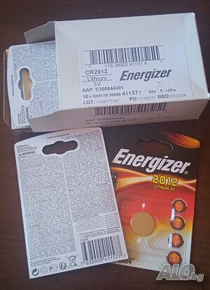 Energizer 2012, CR2012, DL2012 3.0V (10 броя) литиеви батерии